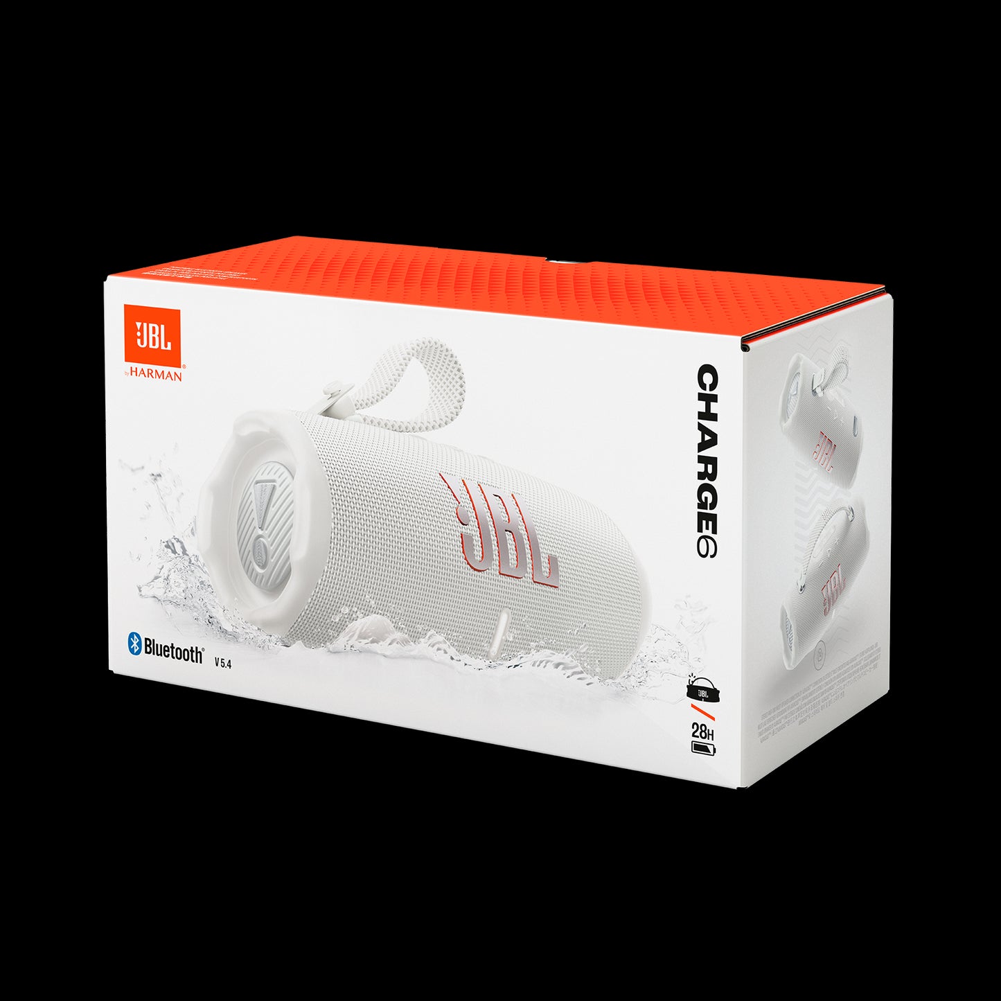JBL Charge 6 Portable Bluetooth Speaker - White
