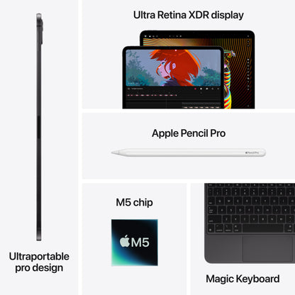(Open Box) Apple 13-in iPad Pro (M5) Wi-Fi 1TB Standard Glass - Silver - MDYP4LL/A - (Oct 2025)