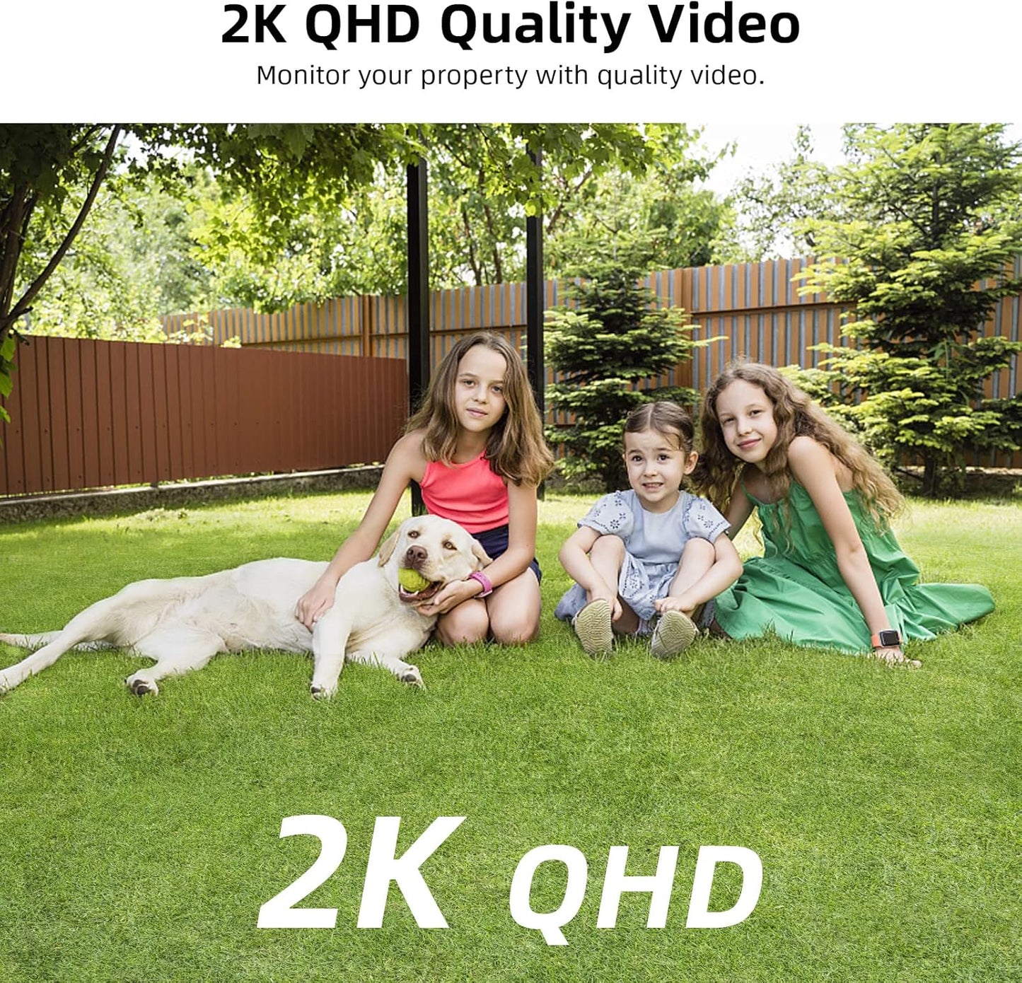 AOSU 2K Security Cameras Wireless Outdoor, Battery Powered for Home Security Cameras with PIR Human Motion Detection, Full-Color Night Vision, Spotlight & Siren, 2-Way Audio, 2.4GHz WiFi, Waterproof