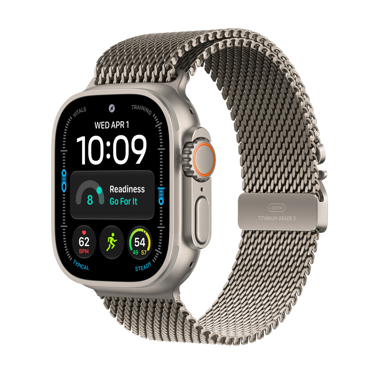 Apple Watch Ultra 4 GPS + Cellular 49mm Natural Titanium Case with Natural Titanium Milanese Loop - S - MJA84LS/A (2026)
