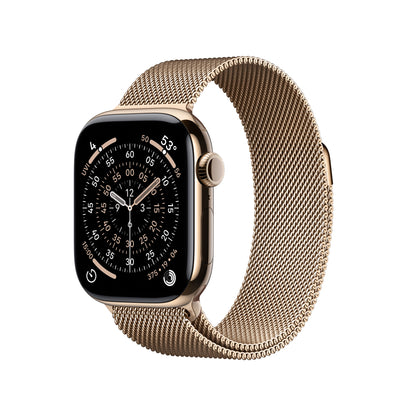 Apple Watch Series 11 GPS + Cellular 42mm Gold Titanium Case with Gold Milanese Loop - MF8Y4LW/A - (Fall 2025)