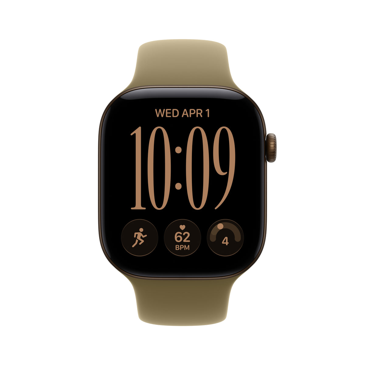 Apple Watch Series 12 GPS 46mm Dark Bronze Aluminum Case with Olive Sport Band - M/L - MJEU4LS/A (2026)