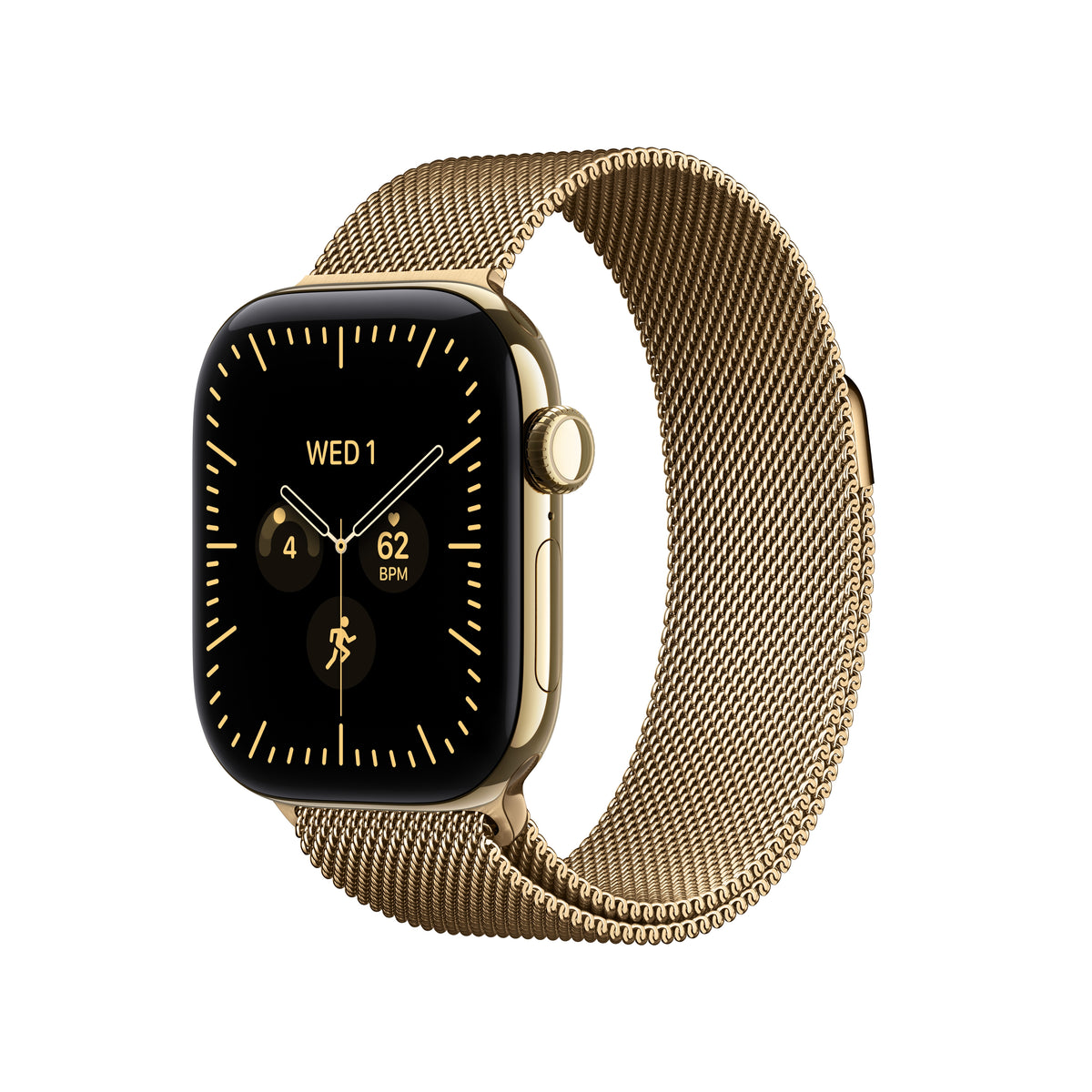Apple Watch Series 12 GPS + Cellular 42mm Radiant Gold Titanium Case with Radiant Gold Milanese Loop - MJGL4LS/A (2026)
