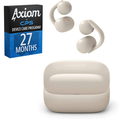 Sony LinkBuds Clip Open-Ear Truly Wireless Earbuds, Greige - WFLC900/C w 27-Month Axiom Device Care Program