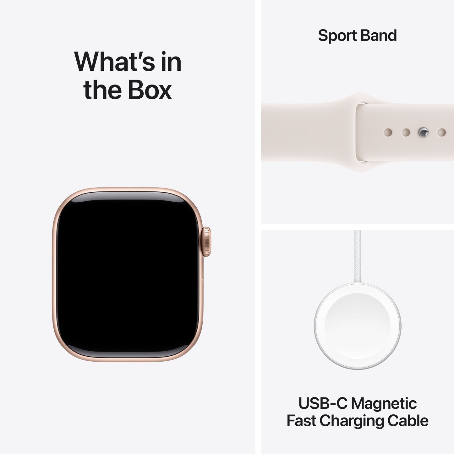 (Open Box) Apple Watch Series 11 GPS 42mm Rose Gold Aluminum Case with Light Blush Sport Band - S/M - MEU04LW/A - (Fall 2025)