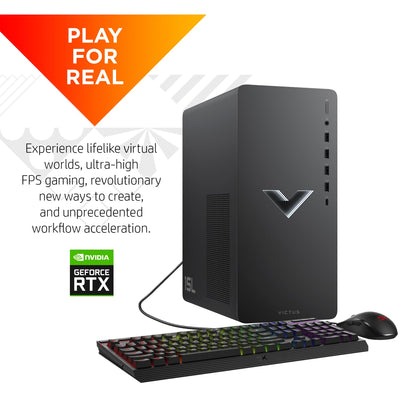 HP Victus 15L Gaming Desktop Computer HyperX Bundle, Intel Core i7-13700F, 16GB, 1TB SSD, NVIDIA GeForce RTX 4060 - TG02-1060h