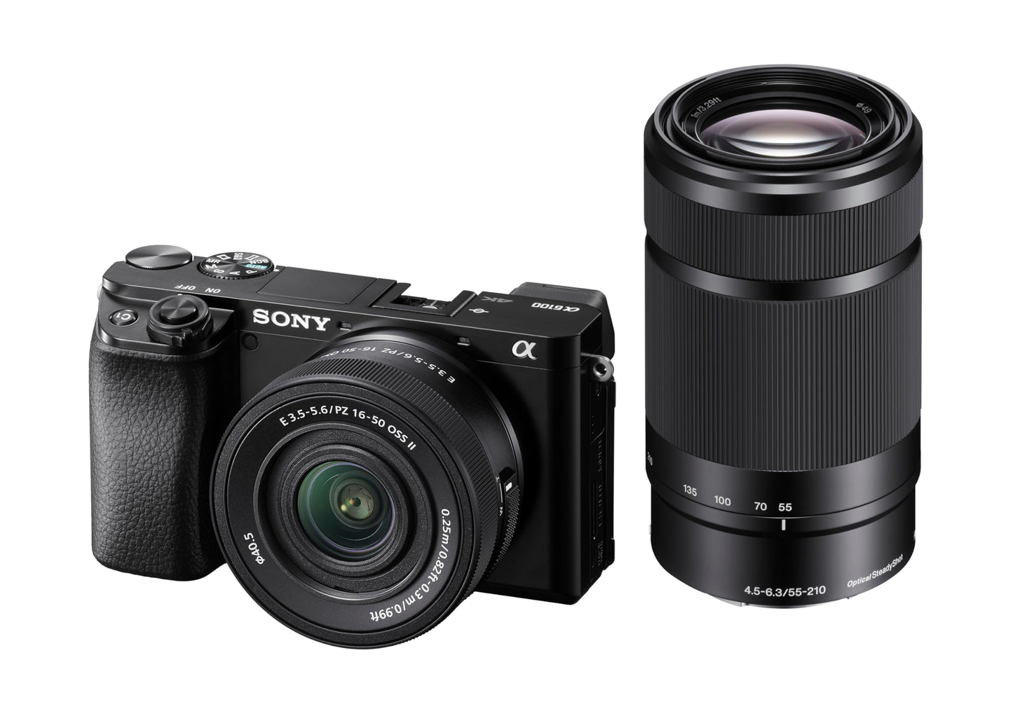 Sony Alpha a6100 w/ 16-50mm + 55-210mm Lens - ILCE6100XB