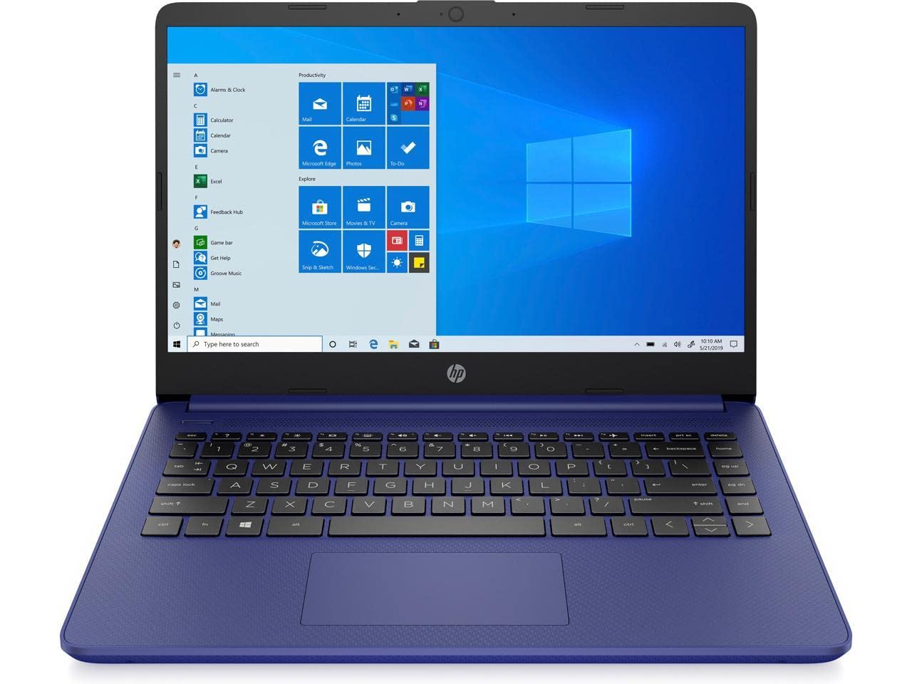 HP 14-dq0010nr 14-in HD 4GB 64GB eMMC UMA Windows 11 Home w/ Office 365 Indigo Blue