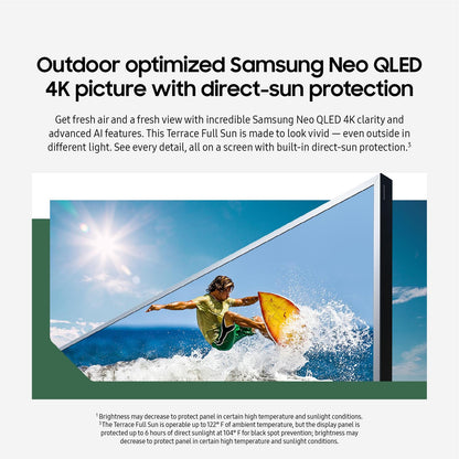 Samsung 65-in Neo QLED 4K The Terrace Full Sun, Weatherproof, Outdoor TV, (QN65LST9DAFXZA, 2024)