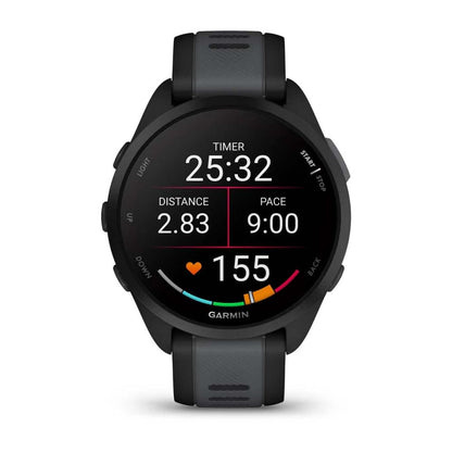 Garmin Forerunner 165 Fitness and Running Smartwatch, Black / Slate Gray