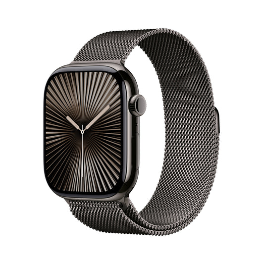 Apple Watch Series 10 GPS + Cellular 46mm Slate Titanium Case with Slate Milanese Loop - M/L - MWYW3LW/A (2024)