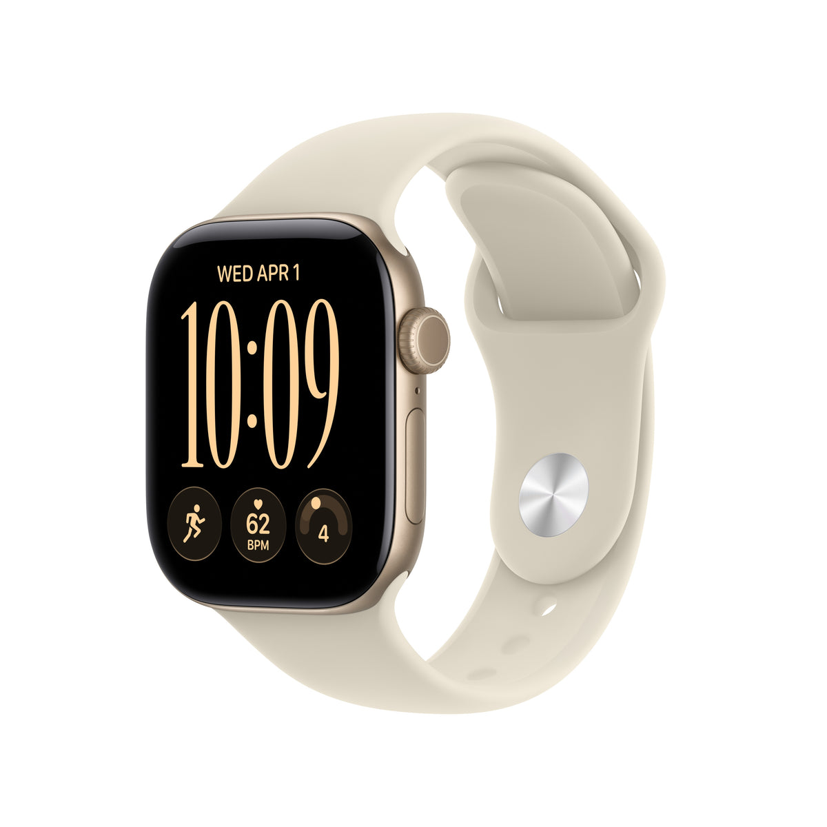 Apple Watch Series 12 GPS 42mm Light Gold Aluminum Case with Sand Sport Band - S/M - MJED4LS/A (2026)