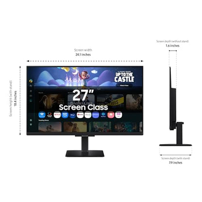 Samsung 27-Inch M5 (M50F) FHD Smart Monitor with Streaming TV, Speakers, Black, LS27FM502ENXZA