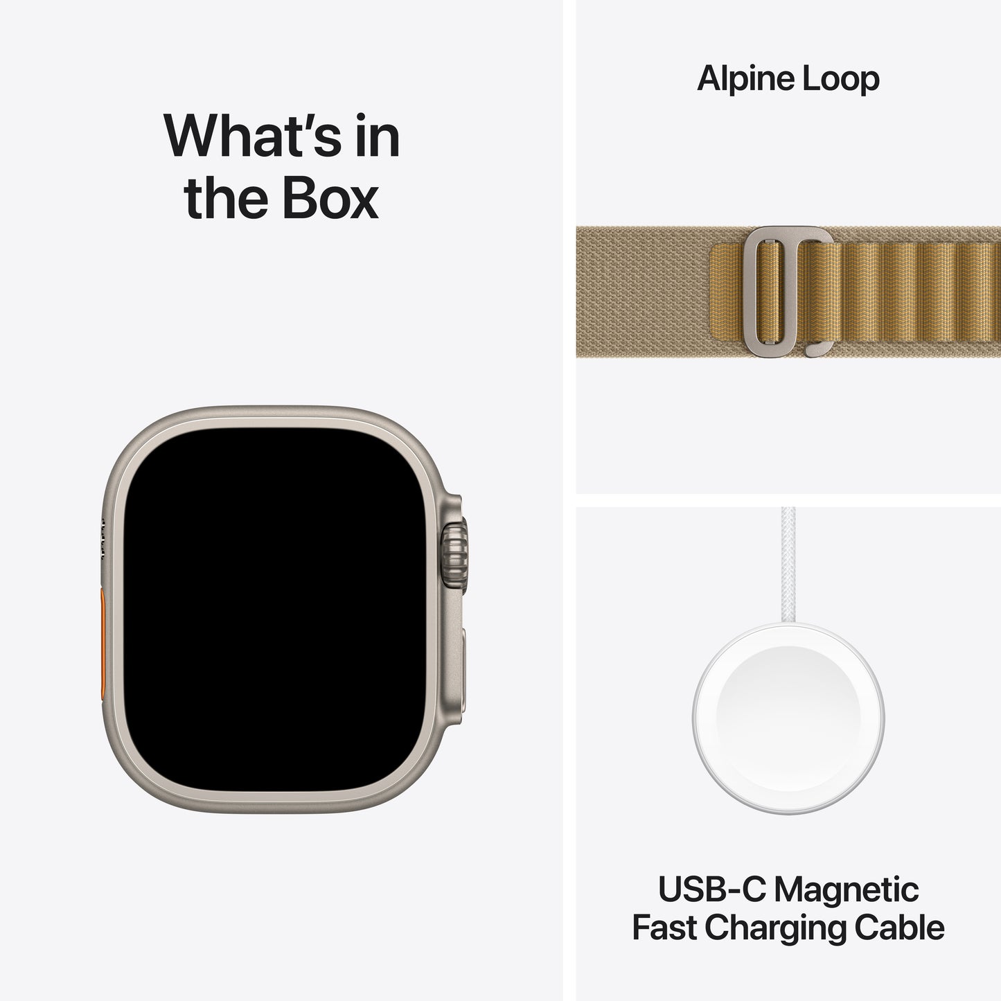 (Open Box) Apple Watch Ultra 2 GPS + Cellular 49mm Natural Titanium Case with Tan Alpine Loop - Medium - MX4F3LW/A (2024)