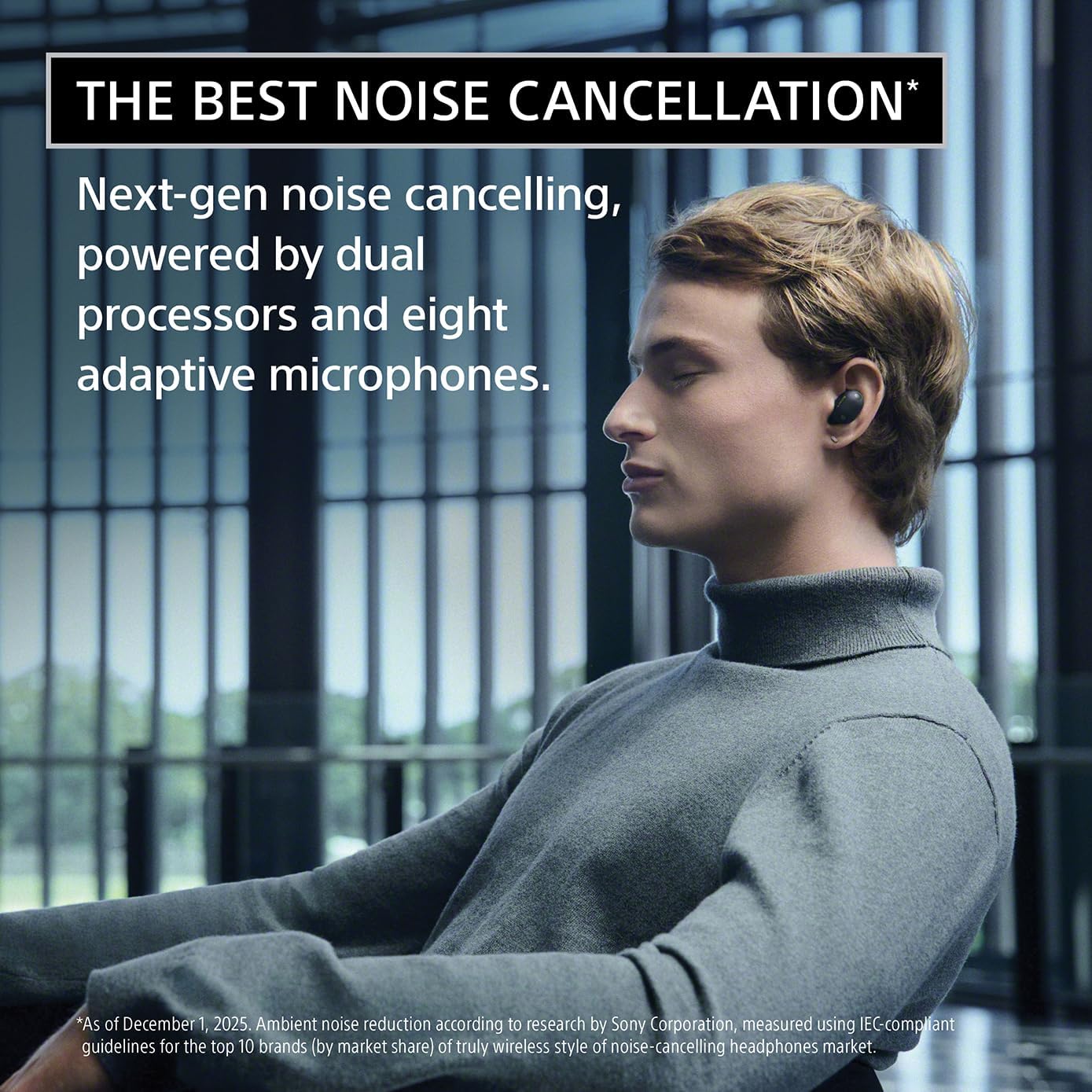 Sony WF-1000XM6 Noise Cancelling Bluetooth Earbuds Headphones - Black (2026) w 13-Month Axiom Device Care Program