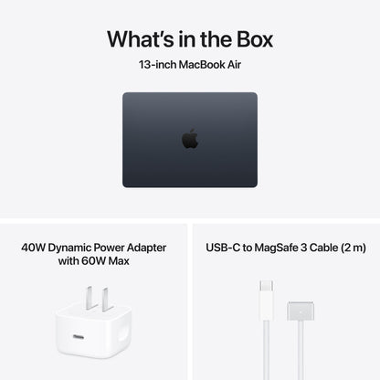 (CTO) Apple 13-inch MacBook Air: M5 chip w 10-core CPU - 10-core GPU, 24GB, 4TB, Midnight, 40W - Z1L8000KN - (2026)