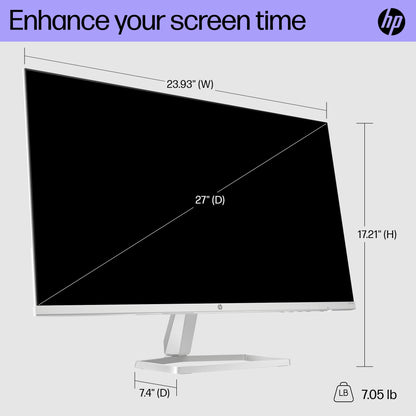 (Open Box) HP Series 5 27-in FHD Computer Monitor, Full HD, IPS Panel, 1500:1 Contrast, 300 nits, Eye Ease with Eyesafe Certification, 527sw