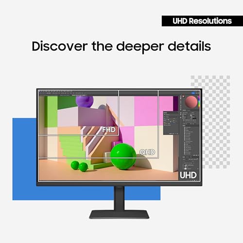 Samsung 32-in ViewFinity S8 (S80UD) 4K UHD IPS HDR10 Computer Monitor, KVM Switch, Eye Care, LS32D800UBNXGO (2025)