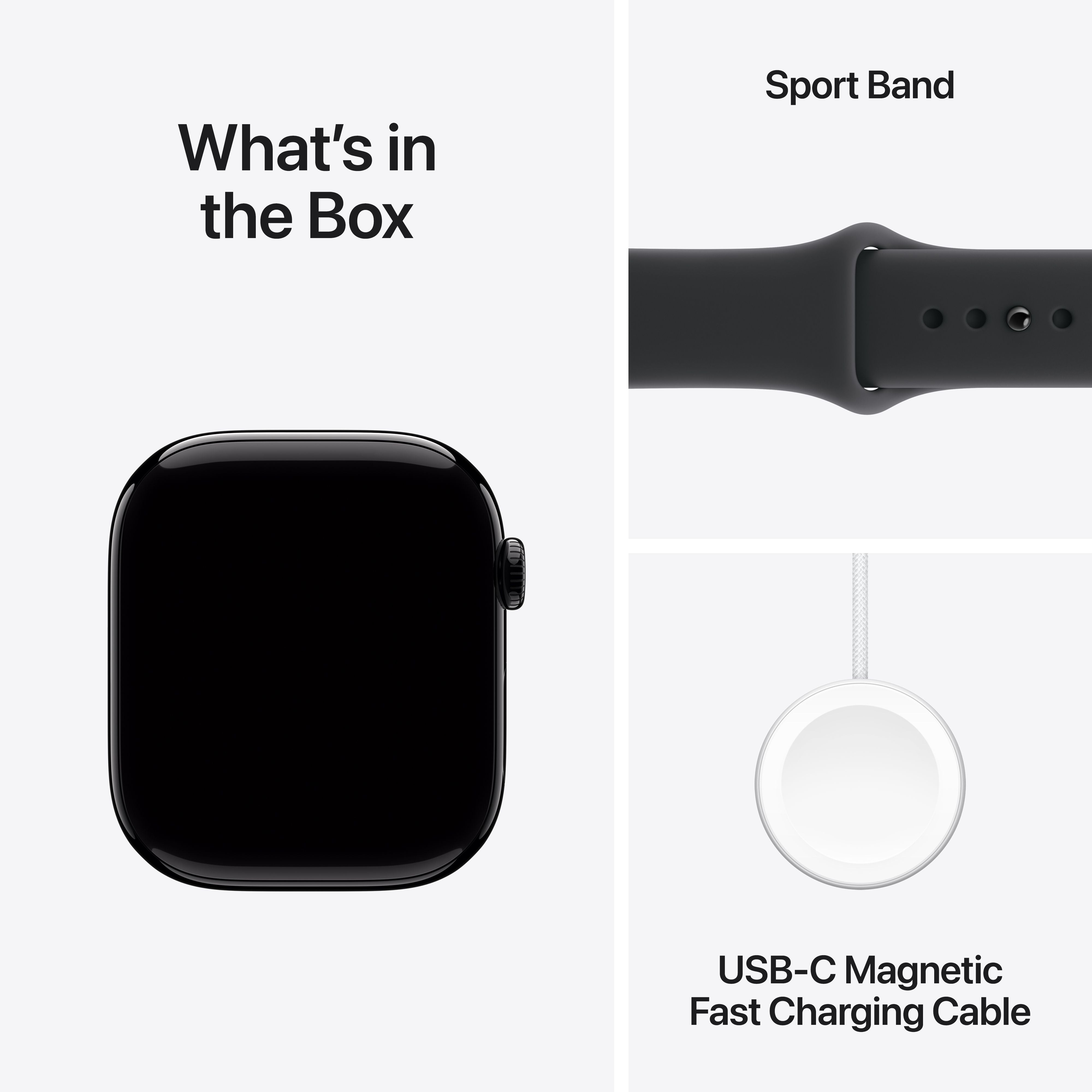 Apple Watch Series 11 GPS 46mm Jet Black Aluminum Case with Black Spor