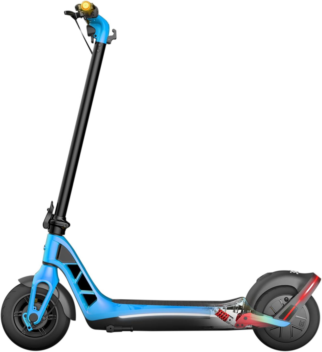 Bugatti 10.0 Electric Scooter - 22mph, 37 Mile Range, 10-in Wheels - Blue