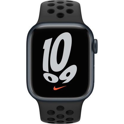 Apple Watch Nike Series 7 GPS + Cellular, 41mm Midnight Aluminum Case with Anthracite/Black Nike Sport Band
