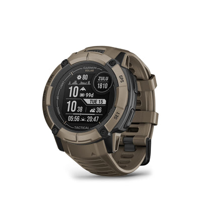 Garmin Instinct 2X Solar - Tactical Edition, Rugged GPS Smartwatch, Built-in Flashlight, Ballistics Calculator, Solar Charging Capability, Coyote Tan