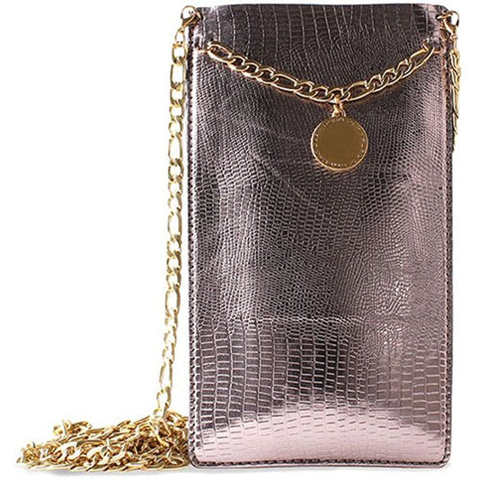 PURO Glam Chain Eco-Leather w/ 2 Card Slot Universal Pouch