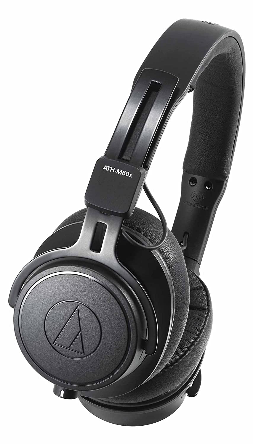 Audio-Technica ATH-M60X On-Ear Closed-Back Professional Studio Monitor Headphones - Black