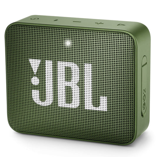 JBL Go 2 Portable Waterproof Bluetooth Speaker, Moss Green