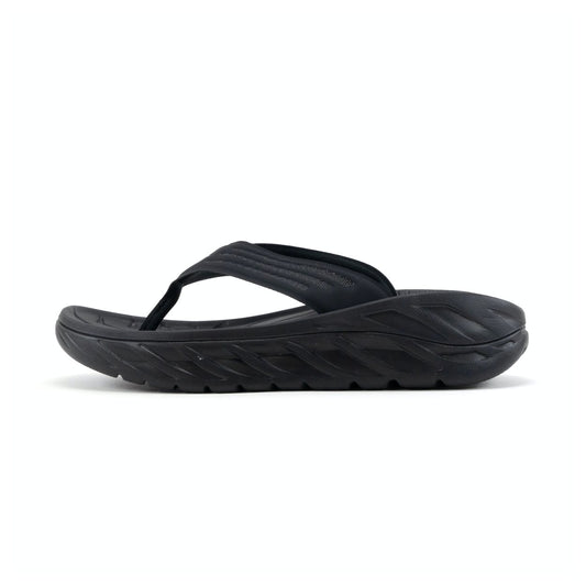 Hoka Ora Recovery Men's Flip Sandal -- Black / Dark Gull Gray - Size 11