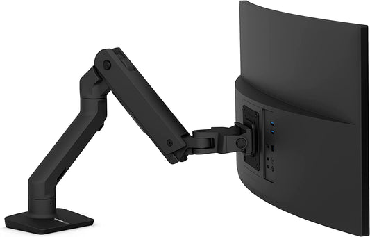 Ergotron Desk Mount for Monitor - Single - Matte Black - up to 49" Screen,  42 lb Load