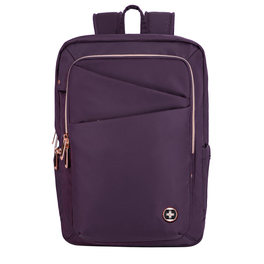 Swissdigital Katy Rose Purple Computer Backpack with Built In Apple Find My