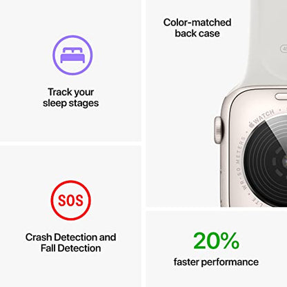 Apple Watch SE GPS + Cellular 44mm Silver Aluminum Case w White Sport Band - M/L (2022)
