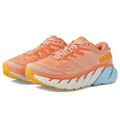 Hoka Gaviota 4 Women's Everyday Running Shoe - Shell Coral / Peach Parfait - Size 6.5