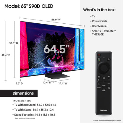 Samsung 65-in S90D OLED Smart TV - QN65S90DAFXZA (2024)