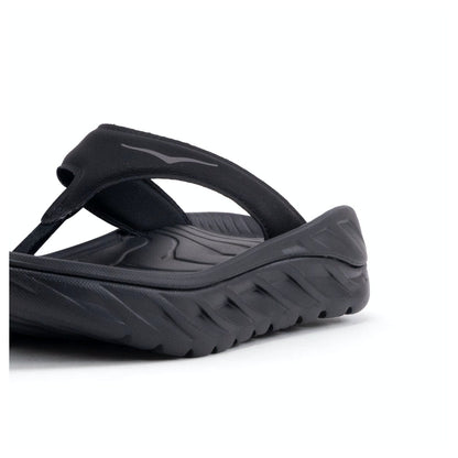 Hoka Ora Recovery Women's Flip Sandal -- Black / Dark Gull Gray - Size 8