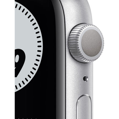 Apple Watch Nike Series 6 GPS, 44mm Silver Aluminum with Pure Platinum/Black Nike Sport Band