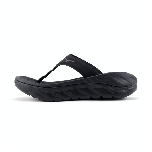 Hoka Ora Recovery Women's Flip Sandal -- Black / Dark Gull Gray - Size 9