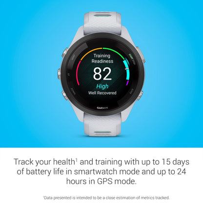 Garmin Forerunner 265S Running Smartwatch, Whitestone and Neo Tropic 42 mm