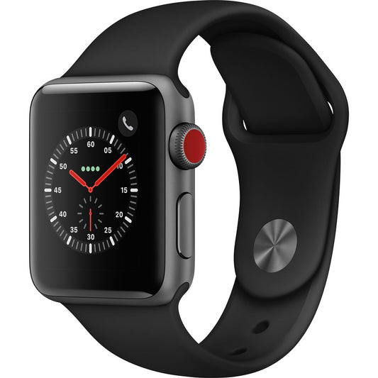 Apple Watch Series 3 GPS + Cellular 38mm Space Gray Aluminum, Black Sport Band