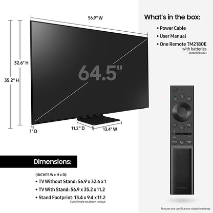Samsung 65-in QN90A QLED Smart LED TV QN65QN90AAFXZA (2021)