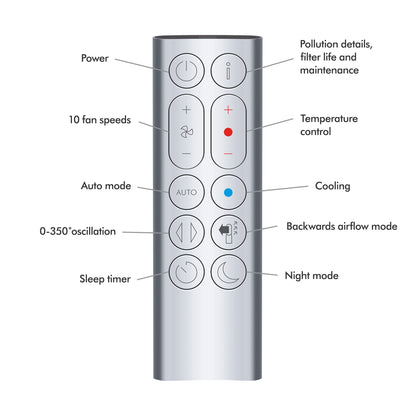 Dyson Purifier Hot+Cool HP07 Air Purifier, Heater, and Fan - White/Silver, Large