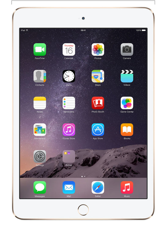 Apple iPad mini 3 MGYK2LL/A 128 GB Tablet - 7.9" 4:3 Multi-touch Screen - 2048 x 1536 - Retina Display, In-plane Switching (IPS) Technology - Apple A7 - iOS 8 - Gold