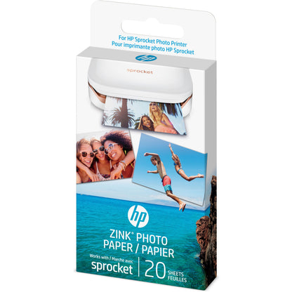 HP Zero Ink (ZINK) Print Photo Paper for Sprocket 20 2x3-inch Sheets