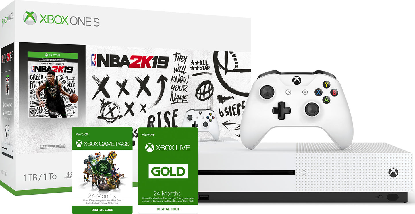 Microsoft Xbox One S 1TB Console - NBA 2K19 Bundle