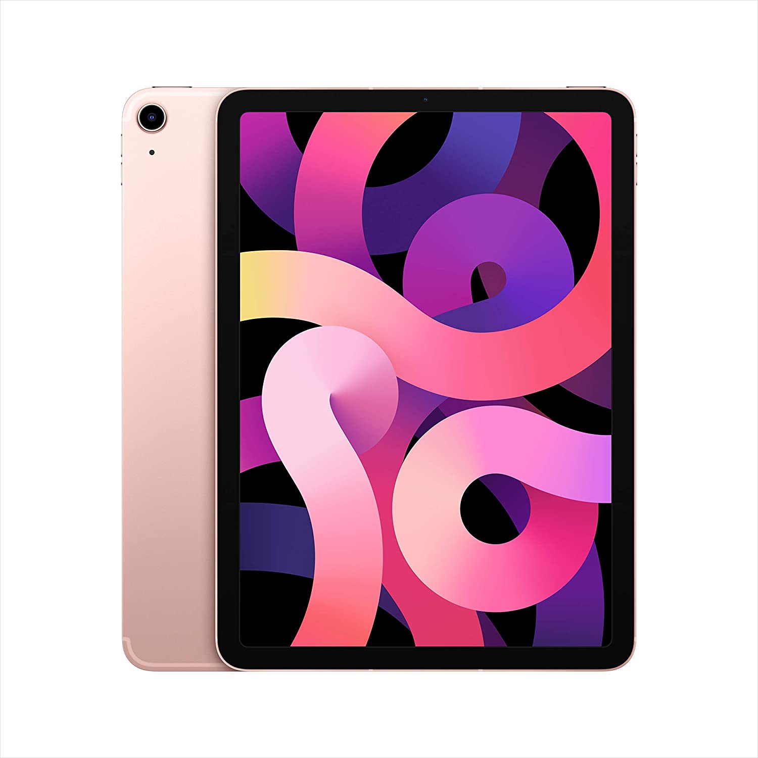 Apple 10.9-inch iPad Air Wi-Fi+Cellular 64GB-Rose Gold(Fall2020)4th Gen - Front View