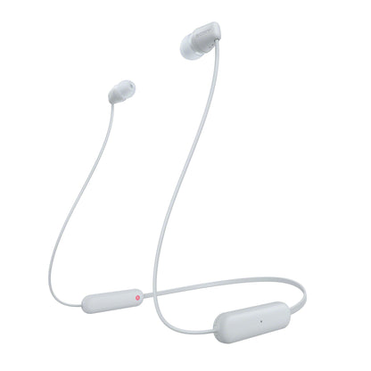 Sony WI-C100 Wireless in-Ear Bluetooth Headphones with Built-in Microphone, White