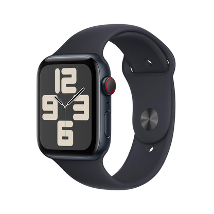 Apple Watch SE GPS + Cellular 44mm Midnight Aluminum Case with Midnight Sport Band - S/M (2023)