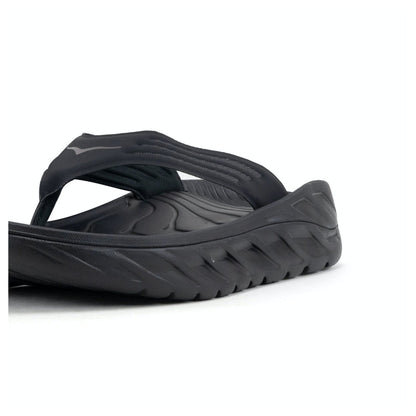 Hoka Ora Recovery Men's Flip Sandal -- Black / Dark Gull Gray - Size 8