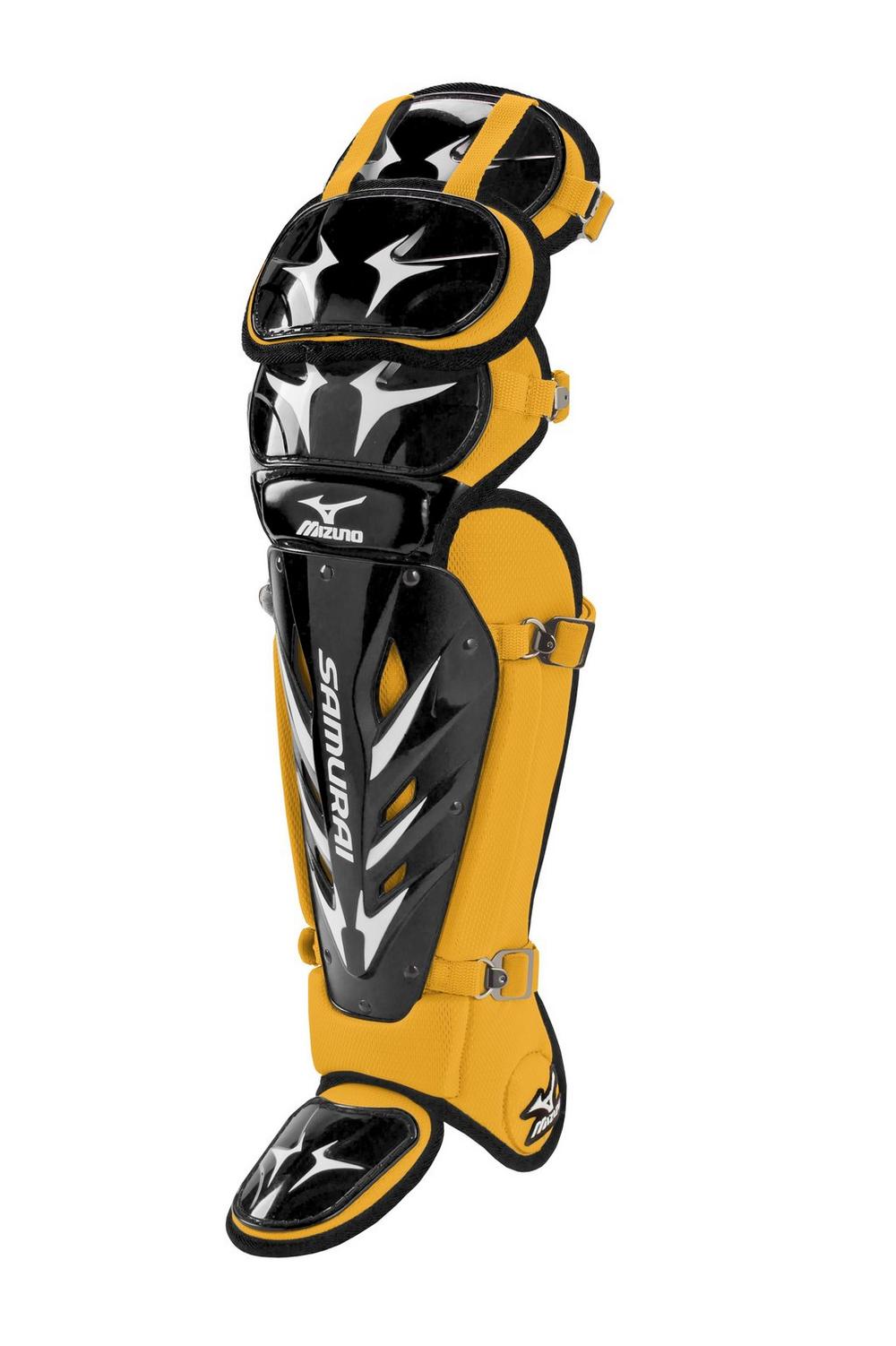 Mizuno Samurai G3 16.5-Inch Shin Guards - Black / Yellow